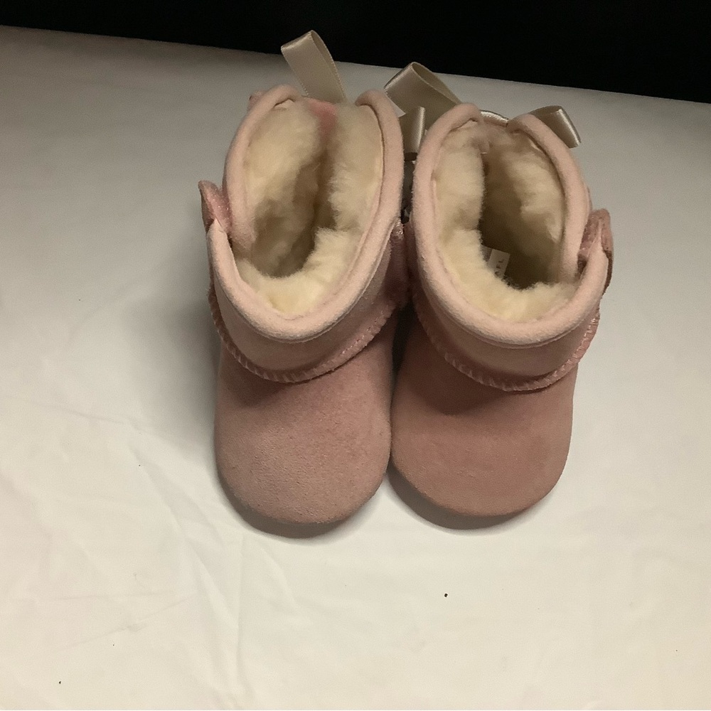 UGG Kids Pink Slippers with Cream Lining